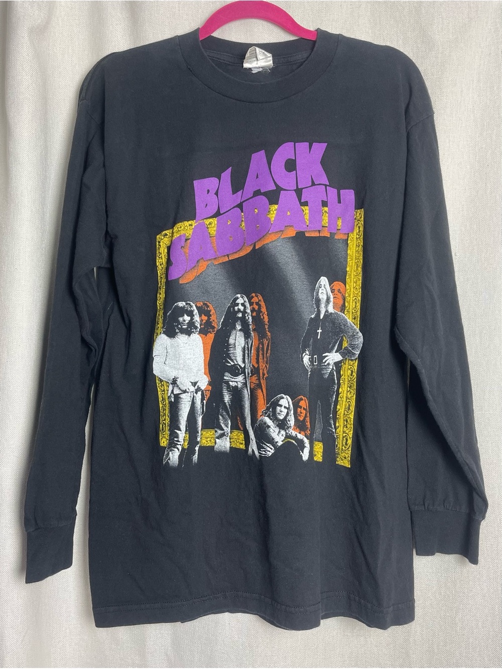 Vintage Black Sabbath Long Sleeve Band T-Shirt Large Cronies Cotton Shirt Ozzy